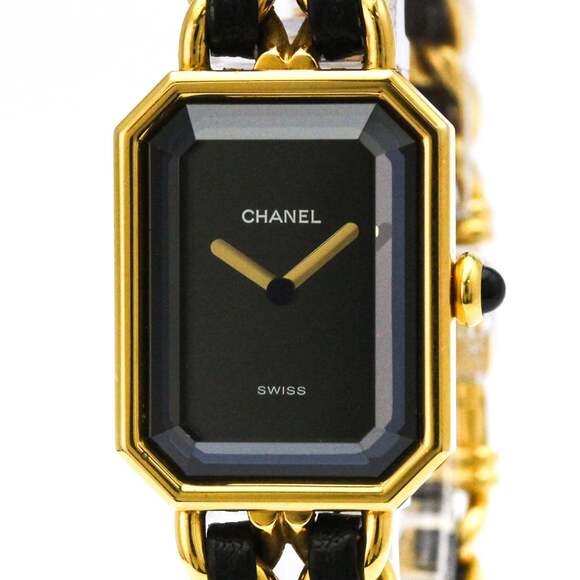 CHANEL Accessories - CHANEL Premiere Size L Gold Plated Quartz Ladies Watch H0001